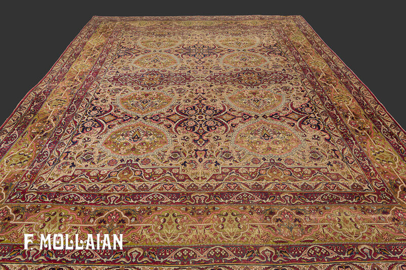 Antique Persian Kerman Ravar Carpet  n°:12786982